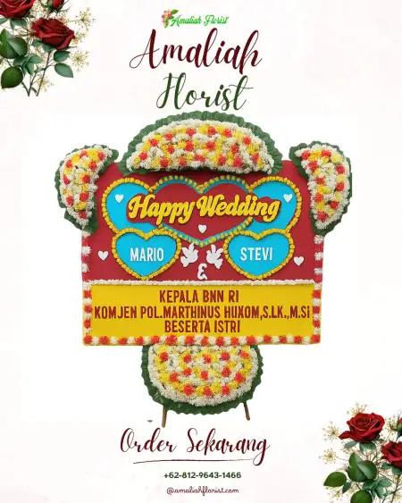 Papan Bunga Pernikahan Watulawang